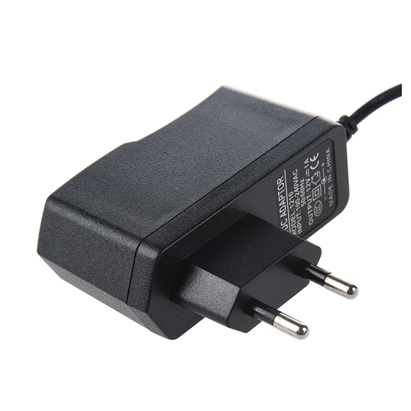 Черный DC 12V 1A CCTV камера безопасности источник питания