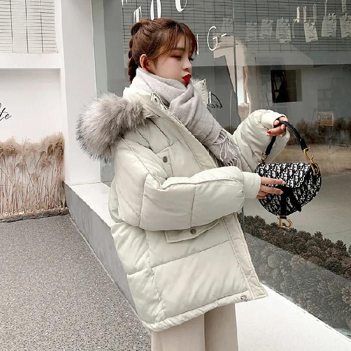 

Photo Shoot 2019 Students Cotton-padded Jacket Korean-style Loose-Fit down Coat Short down Jacket Cotton-padded Clothes Hooded W