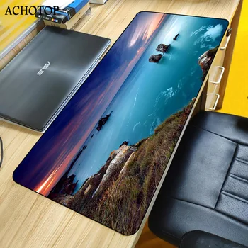 

Beach Scenery Pad To Mouse Notbook Computer Large Mausepad Locking Edge Big Gaming Gamer Laptop Mice Keyboards Mat
