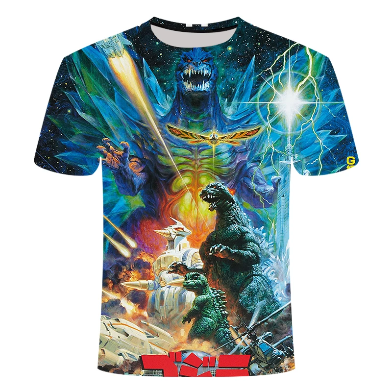 Art 3D t shirt Men tshirt Summer Anime T-Shirt Short Sleeve Tees O-neck Tops Drop ShipGodzilla with ultra-clear pattern Art 3D t shirt Men tshirt Summer Anime T-Shirt Short Sleeve Tees O-neck Tops Drop ShipGodzilla with ultra-clear pattern