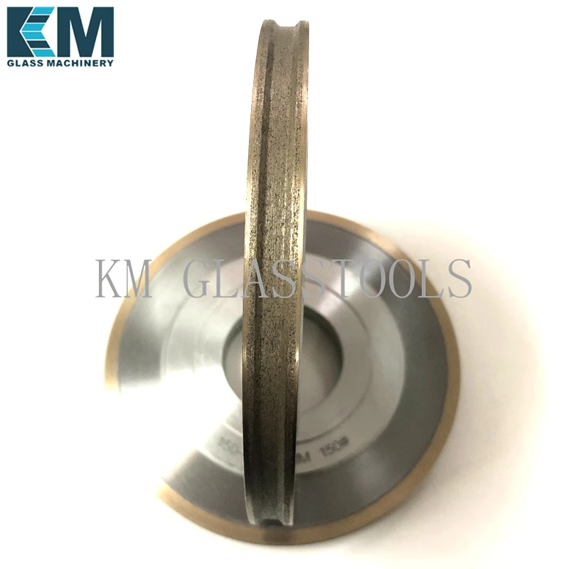KM D150xFA3~15mm Peripheral Diamond wheel Flat edge with arris Grinding wheel abrasive wheel For Shape Glass Edging Machine products
