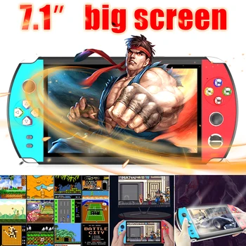 

New Arrival High Quality X19 Nostalgic Retro HD 7.0inch Large Screen Handheld Game Player For FC GBA NES Double Rocker Design