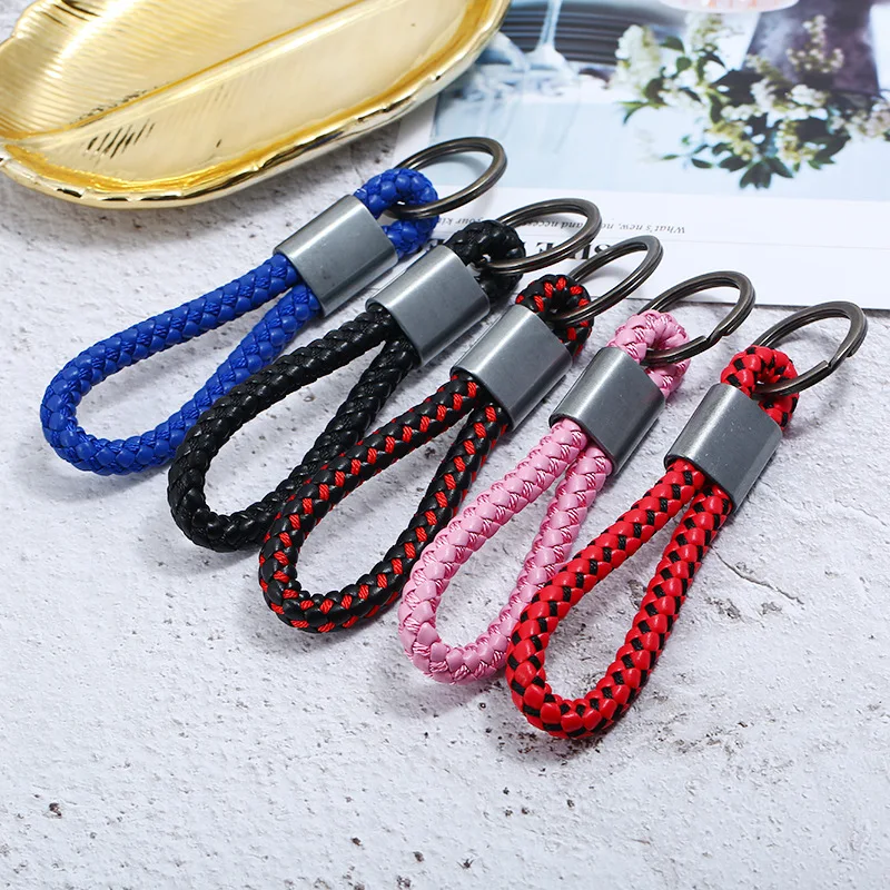 Key Rings For Car Keys Checked Leather Car Keys Accessories Multifunctional  Bag Pendants Wallet Decoration Alloy Horseshoe Lock - AliExpress