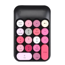 Mini 2.4G Wireless Number Keypad Financial Office Register Cordless Keypad Portable Mini Retro Silent Numeric Keyboard высокотехнологичный вибратор silent waterproof g wireless mini vibrating egg av