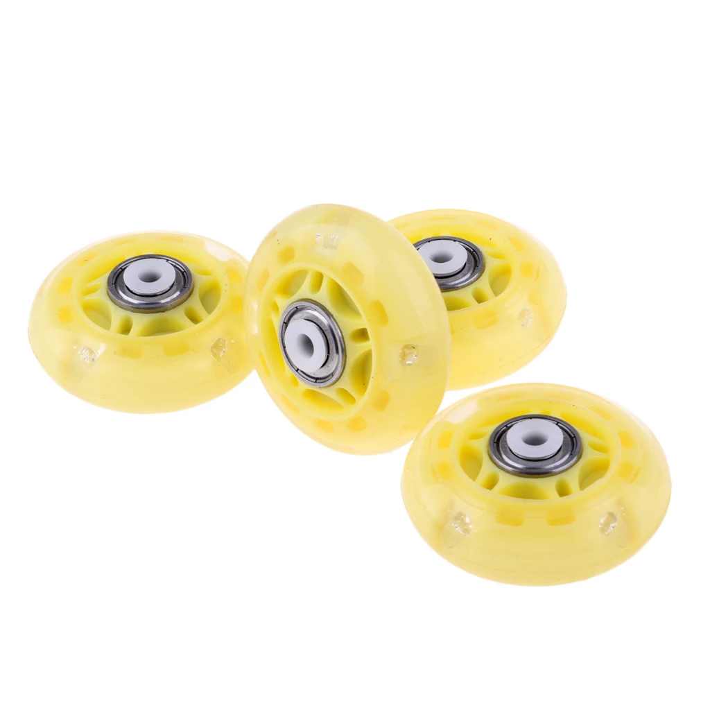 4 Pcs Professional Roller Skates Inline Skating Premium 88a PU Wheel Outdoor Sports Parts Replacement Accessories 64mm 