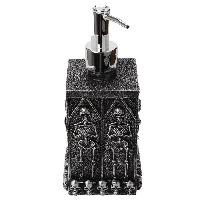 

Halloween Skull Design Dark Style Refillable soap dispenser for Home bathroom