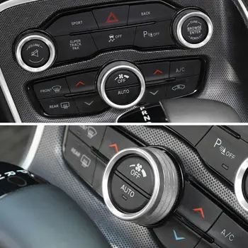 

Radio Knob Ring Cover Switch AC Trim For Dodge Charger 2015-2019 Interior Car