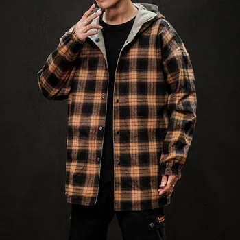 

AIRGRACIAS Autumn Jacket Men Double-sided Wear Outwear Clothing Long Jacket Mens Lightweight Hooded Coat Pockets Casual Coats