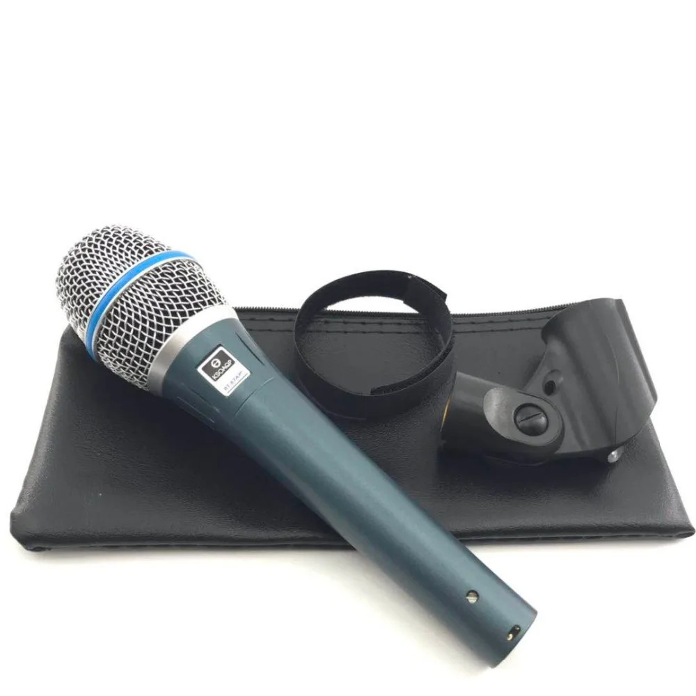 Microphone BETA 87A вокальный проводной микрофон Динамический караоке микрофон профессиональный студийный компьютер пение бета 87 аудио микшер бар клуб KTV Вечерние - Цвет: Microphone