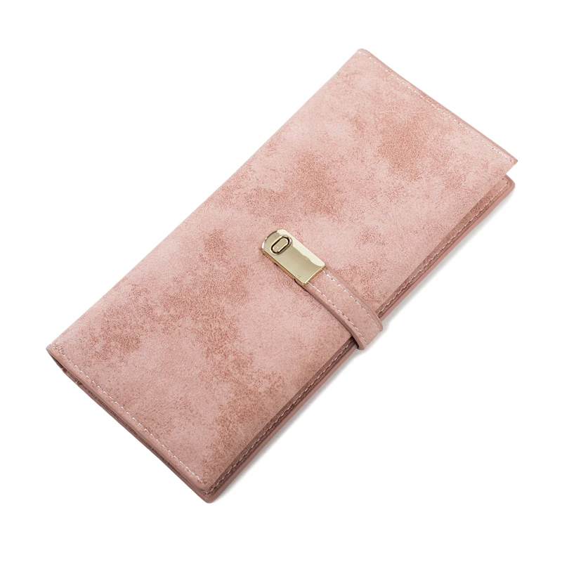 New women's wallet elegant simple female long clutch bag exquisite western retro solid color wallet