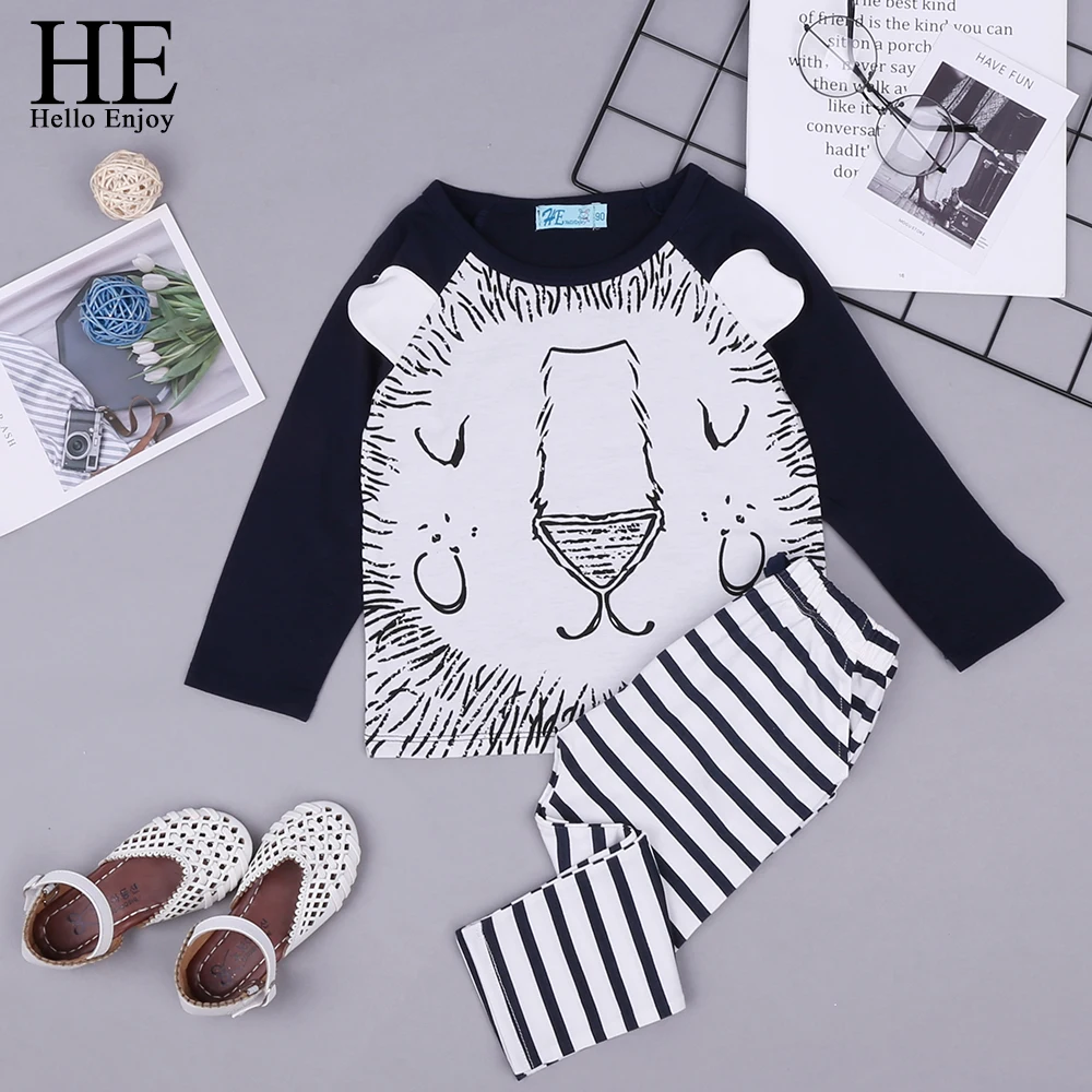 HE Hello Enjoy/комплекты одежды для новорожденных мальчиков осенняя одежда маленьких