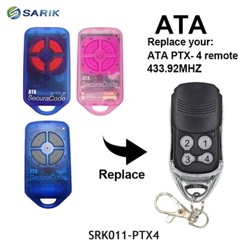 

ATA PTX-4 garage door replacement remote control transmitter 4 button 433.92mhz Rolling code