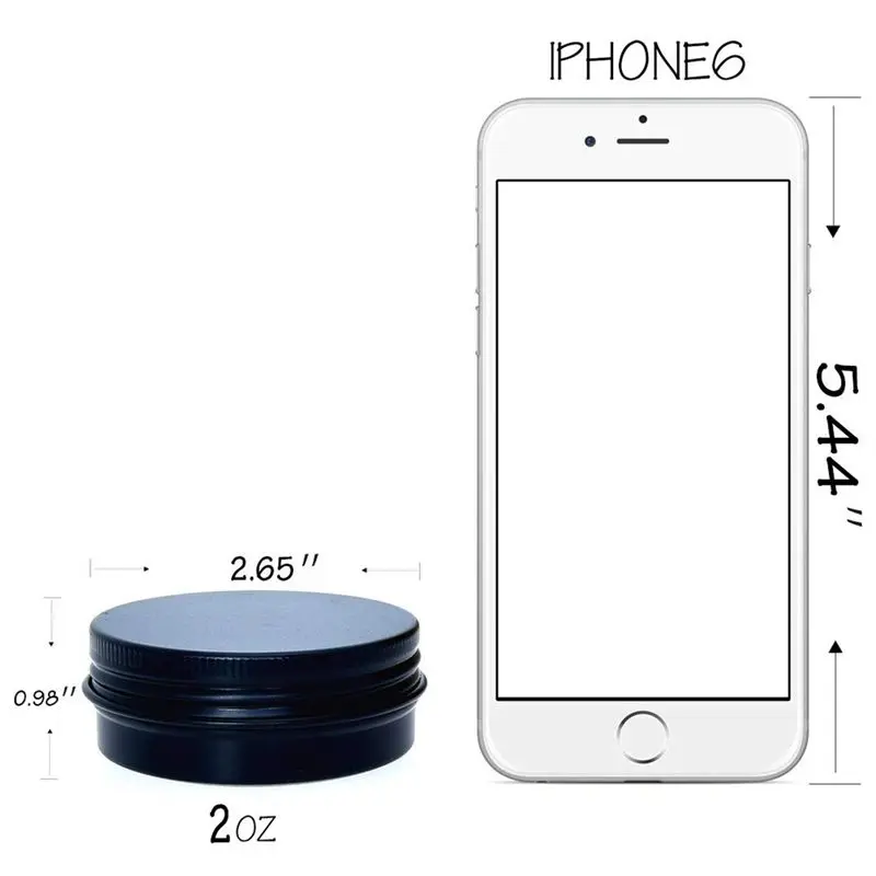 

Aluminum Tin Cans - 24 Pack 2Oz / 60G Round Metal Container Screw Top Cans Cosmetic Sample Containers Candle Travel Tins