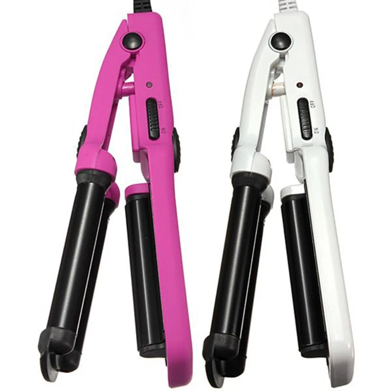 Синий Uk Plug мини керамические щипцы для волос бигуди щипцы для завивки Tong размахивания палочка ролик салон