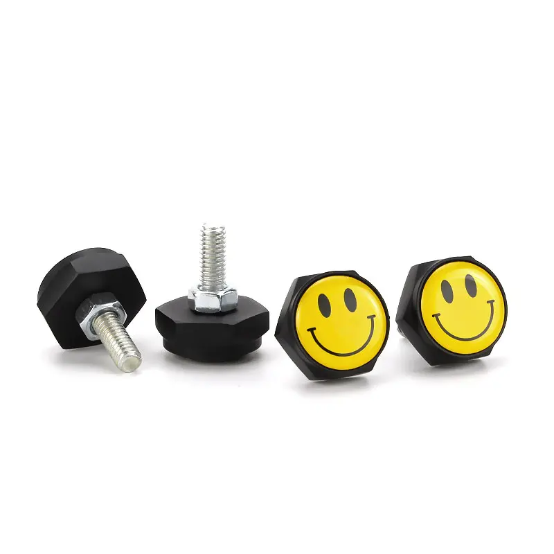 10 Sets License Plate Screw Universal License Plate Bolts Car Accessories For Honda Mugen Jazz Accord Toyota Corolla Auris Yaris - Название цвета: Smiley face