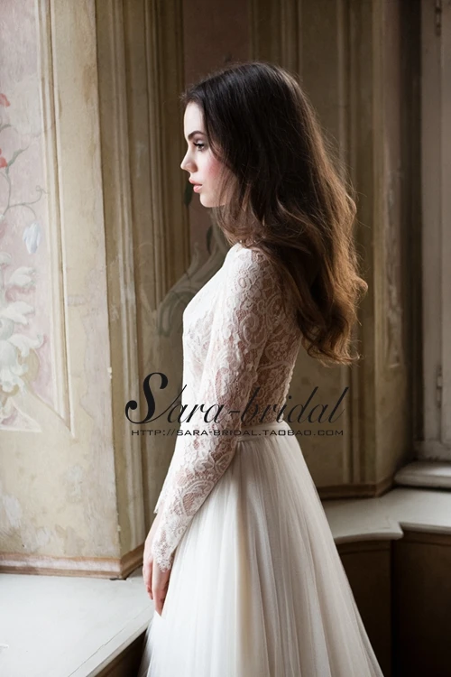 Халат de mariee мусульманское кружевное платье с длинным рукавом robe de Mariage Vestido De Noiva свадебное платье платья для матери невесты