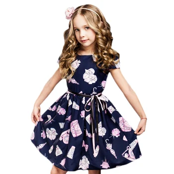 

2-8 Years Girls Summer Dress 2019 Toddler Girls Princess Dress For Party Robe Enfant Kids Dresses For Girls Flower Girl Dresses