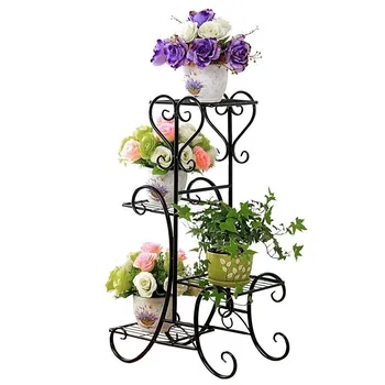 

wrought Iron Flower Models, A Hollow Floor Layers Of Indoor And Outdoor Living Room Multi-functional Flowerpot More Than Other