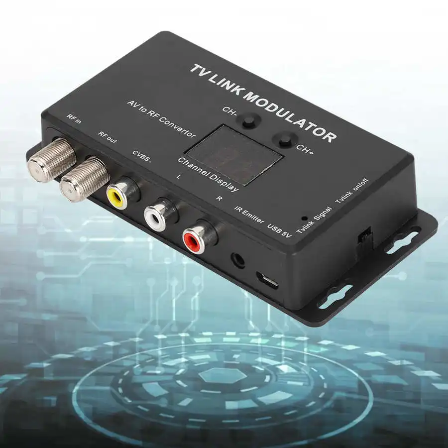 TM70 UHF ТВ модулятор AV RF конвертер ИК расширитель с канальным дисплеем горячая