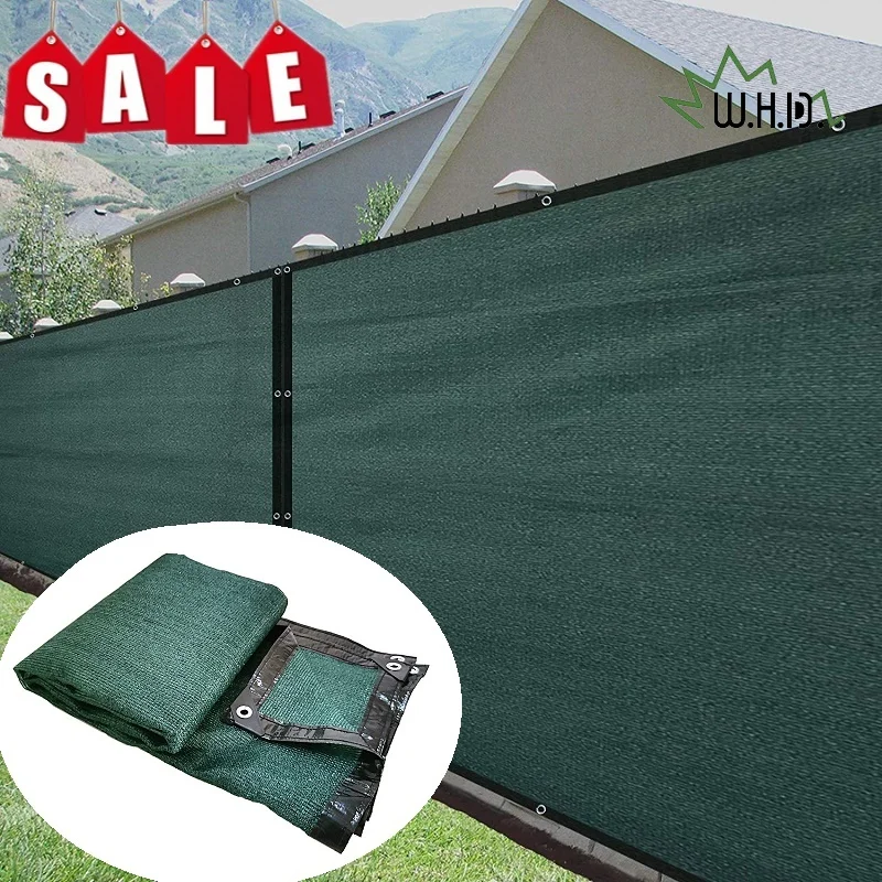 

80% Visibility Blockage Green Fence Privacy Screen Windscreen Cover Fabric Shade Tarp Netting Mesh Cloth Shade Blockage UV-Dark