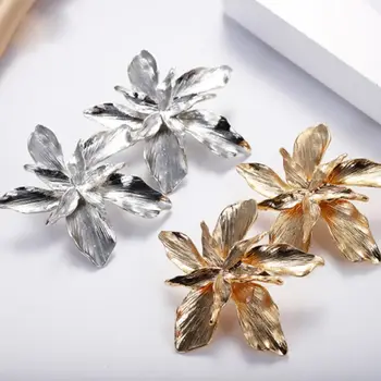 

Earrings Ethnic Vintage Bohemian Silver Gold Large Flower Drop Dangle Earring for Women Trendy Metal Floral Party Jewelry Gift
