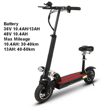 Günstig 10 Zoll Rad Faltbare Elektrische Roller Skateboard Tragbare Erwachsene Mini Elektrische Fahrrad Mit Sitz 36V 10,4 AH/13AH 48V 10,4 AH