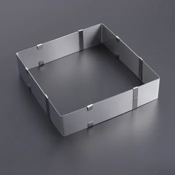 

Adjustable Square Rectangle Cake Mold Stainless Steel Mousse Mould Cake Baking Tools