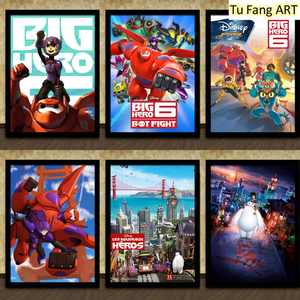 Big Hero 6 of The Disney Movie Wall Art Canvas Painting Nordic Posters and  Prints Pictures for Living Kids Home Decoration|Painting & Calligraphy| -  AliExpress