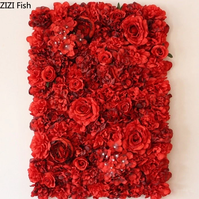 40X60 см креативный искусственный цветок «Роза» цветок стены свадебные искусственные растения фон стены Рождество шелк современные украшения