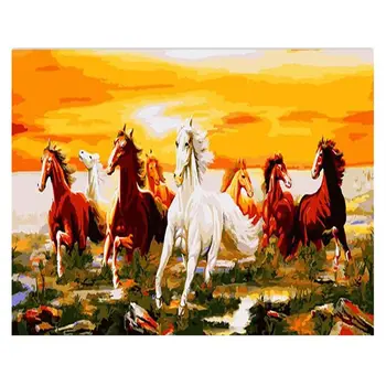 

DIY Oil Painting Paint By Numbers Kits with Brushes Acrylics Painting Kits on Ca
