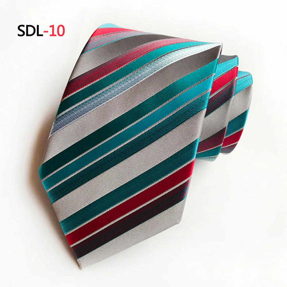 SDL-10 Красные рождественские галстуки для мужчин, дизайн, модный праздничный галстук Санта-Клаус 8 см, шелковые галстуки для мужчин, вечерние галстуки, подарок - Цвет: SDL-10