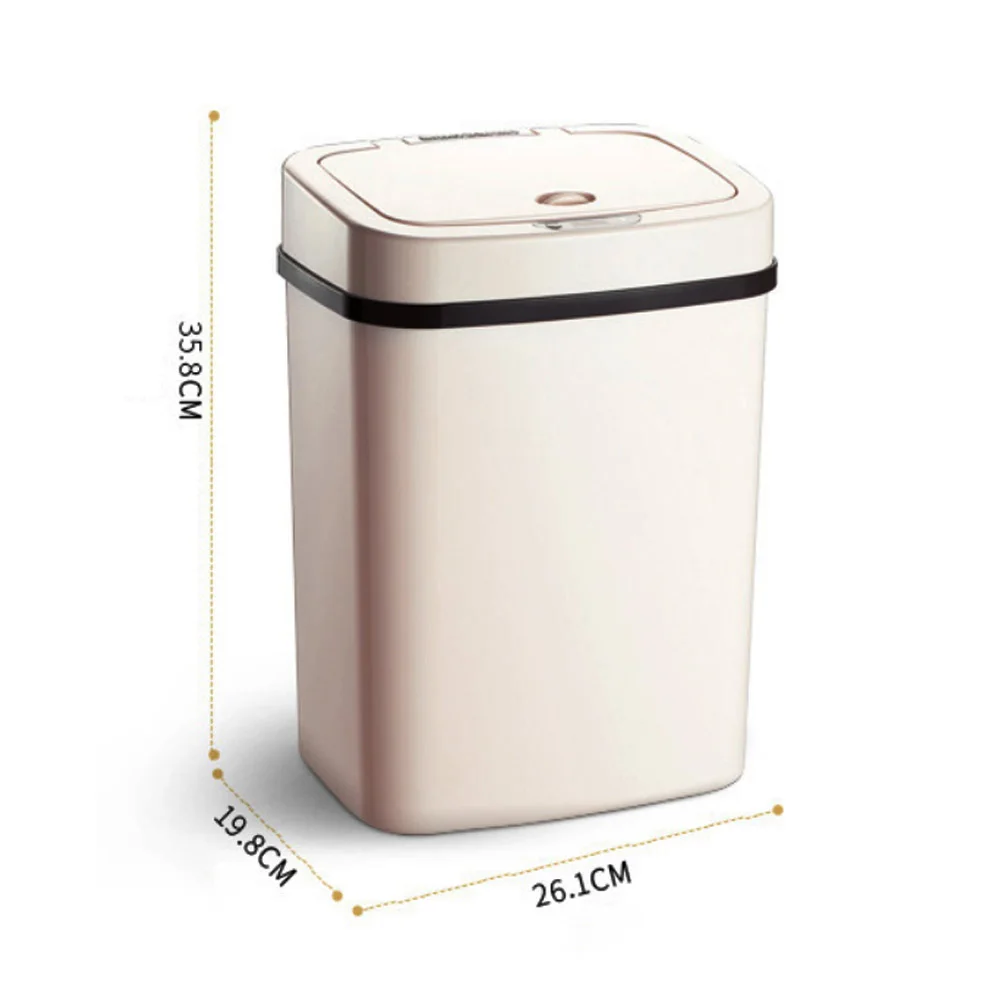  NINESTARS Smart Trash Can 12L Ashcan Bins Motion Sensor Auto Sealing LED Induction Cover Waste Bin  - 4000212356793