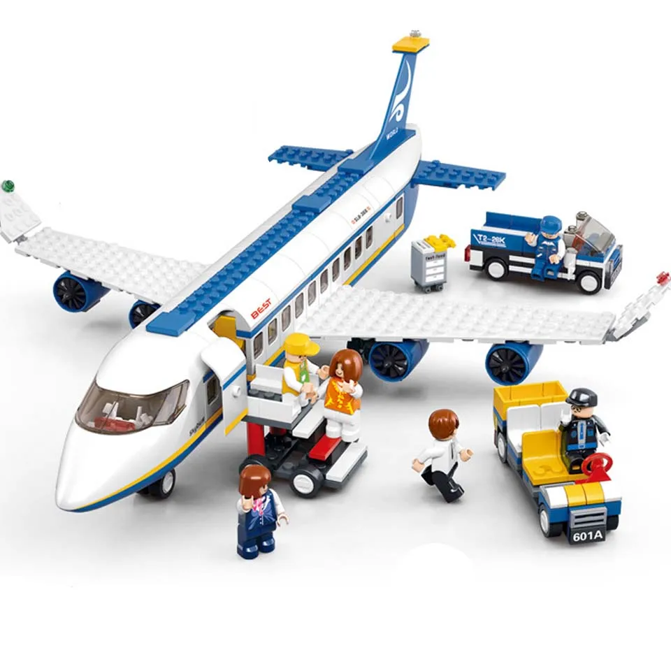

City Airplane Blocks Air Bus Airplane Building Blocks Sets legoinglys city Model Aircraft Planes DIY Bricks Toys for Children
