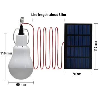 luz solar light 12 LED outdoor waterproof solar bulb hanging lamp courtyard garden solar led camping lights outdoors 2