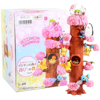 

Monsters Forest Vol.4 Flower Dance Butterfree Shaymin Torchic Plusle Minun Squirtle PVC Figures Toys 6pcs/set