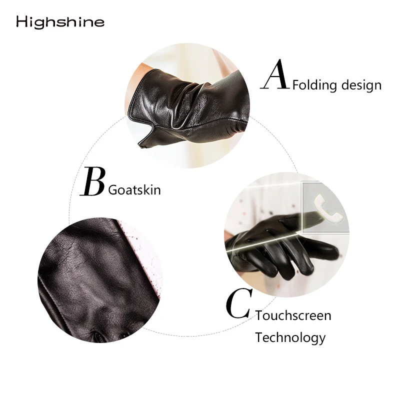 Зимние перчатки из натуральной кожи перчатки из овчины добавить бархат утолщение перчатки для сенсорных экранов женские перчатки с сенсорным экраном