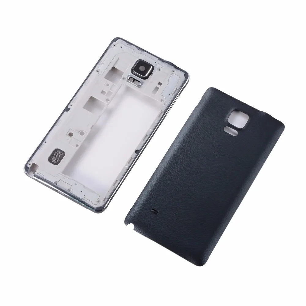Для samsung Galaxy Note 4 N910F N910A N910P N910C чехол Корпус задняя крышка батареи+ средняя рамка панель одна карта или две карты