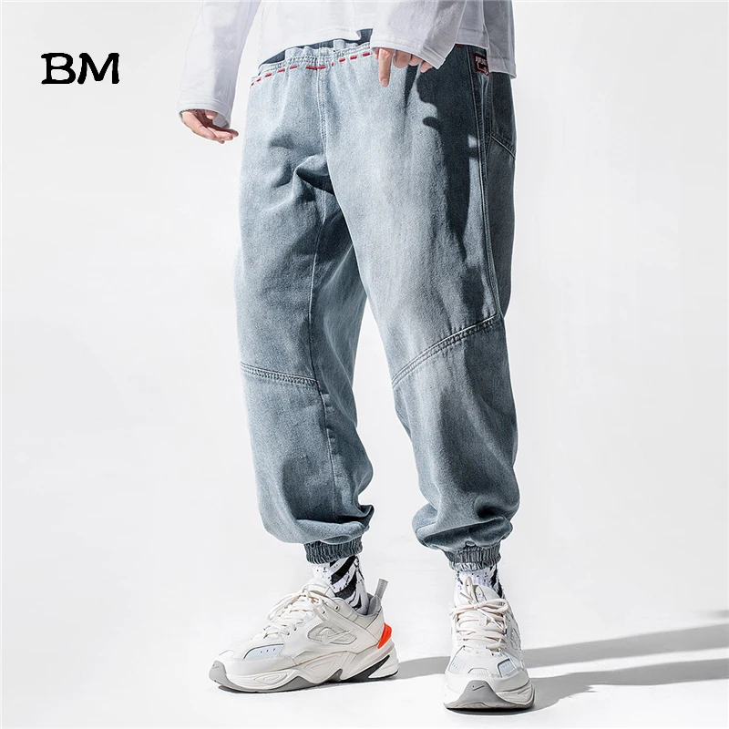 Хип-хоп светлые синие джинсы мужская одежда 2019 уличная мода джинсовые