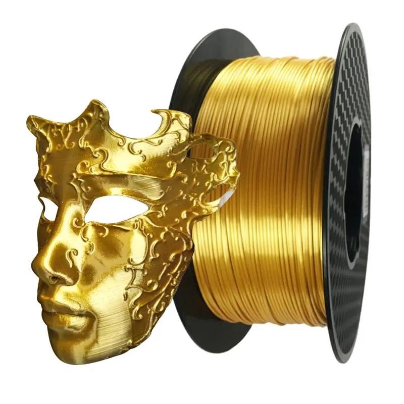 250g,500g,1kg PLA Silk Gold 1.75mm PLA Luxury Silky Luster 3d Printer Filament Shiny Silk Feeling Like for 3D Printing Materials