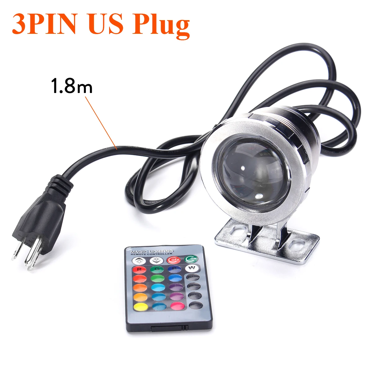 LED Underwater Light US/EU 10W 15WWaterproof Anti-corrosion Floodlight Lamp for Fountain Aquarium SwimmingGarden Spotlight Lamp 500 watt led flood light Floodlights