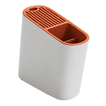 

Multifunctional Knife Holder Rack Plastic Inclined Surface Sundries Utensil Chopstick Cage Drain Kitchen Countertop Organizer