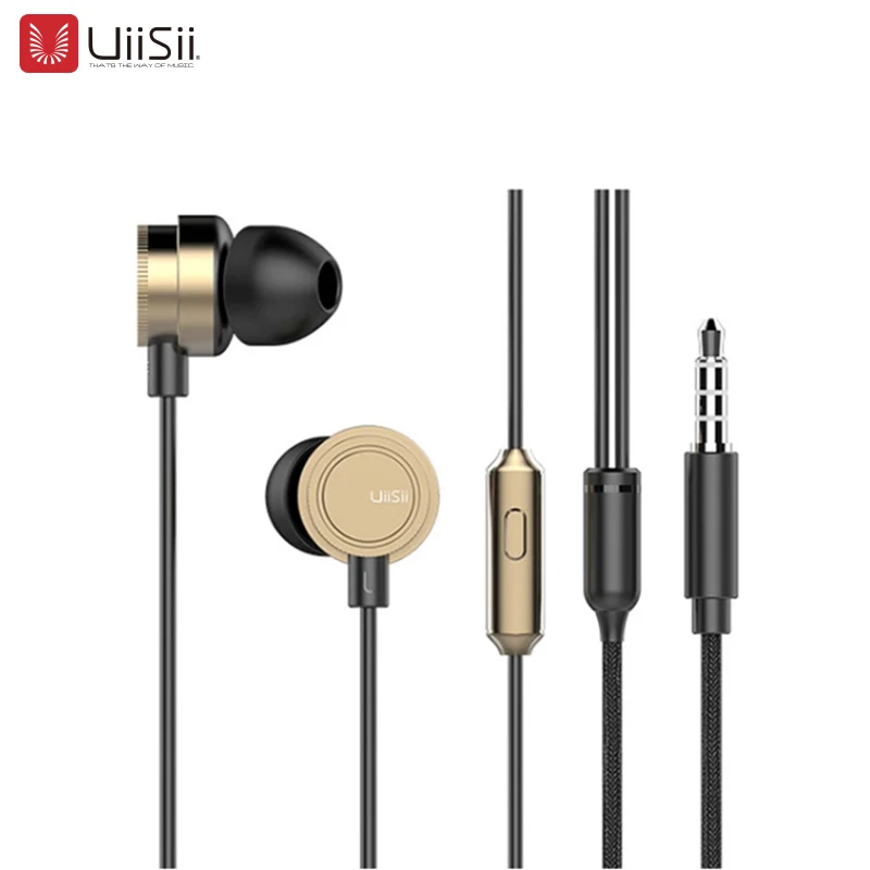 Оригинальные проводные наушники UiiSii Piston HM13HiFi стерео наушники с микрофоном 3,5 мм для iPhone/samsung телефон Go pro MP3