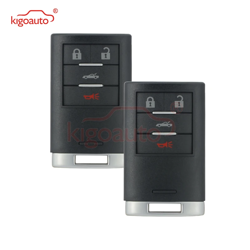 

Kigoauto 2pcs Smart key case 25926479 M3N5WY7777A 4 button for Chevrolet Corvette 2008 2009 2010 2011 2012 2013