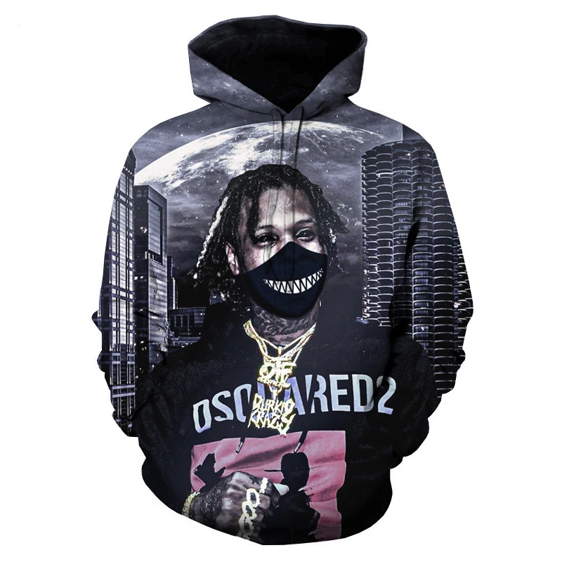 Lil Durk 3D Hoodies Sweatshirts Long Sleeve Hoodie Casual Funny Cool hoodie 1