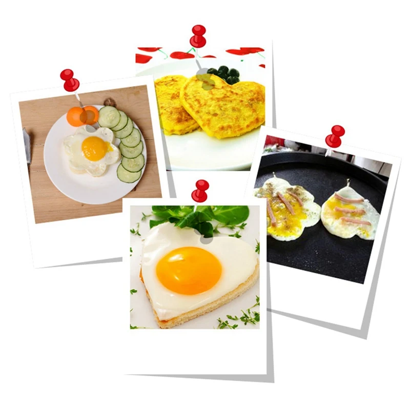 4 шт./компл. бытовой силиконовый яйцо кольцо антипригарное жареное яйцо формы для блинов производитель кольцо яйцо для кухни аксессуары