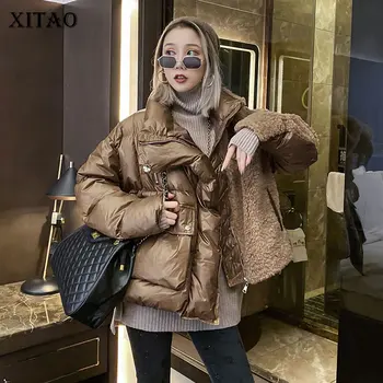 

XITAO Women Down Coat Fashion New 2020 Full Sleeve Goddess Fan Casual Style Patchwork Elegant Minority Loose Down Coat DZL2239
