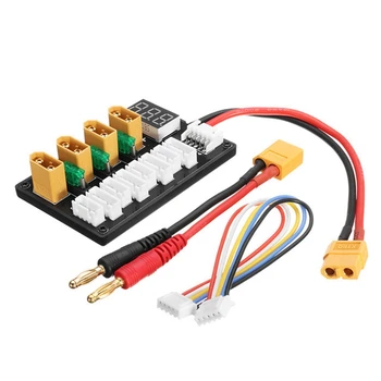 

4CH Parallel Charging Board XT60 Banana Plug Connector for ISDT D2 Q6 SC-608 SC-620 Imax B6 Charger LiPo Battery Charging