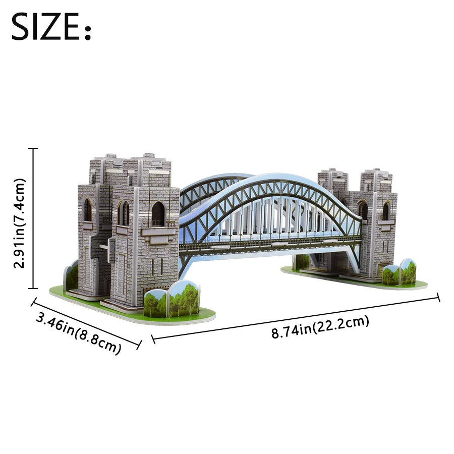 Sydney harbay мост 3D головоломка Сборная модель игрушки для детей мир паззл с архитектурой детская игрушка Путешествия Подарочные сувениры