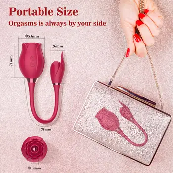 Rose Vibrators Clit Sucker for Women Powerful Clitoris Stimulator Vacuum Sucking Female Love Vibrating Egg Sex Toy for Adults 18 6