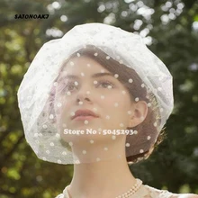 SATONOAKI, свадебные головные уборы, винтажные свадебные аксессуары для волос, цветок, тюль, клетка, вуаль, головной убор, вуаль